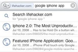 Illustration de l'article intitulé Effectuer des recherches sur le site avec l'application Google Mobile